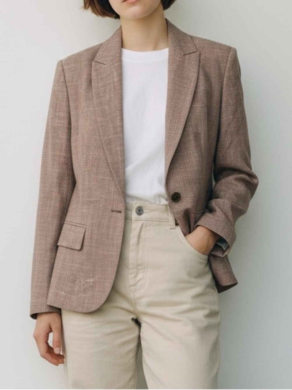 Ann Taylor | Crosshatch Classic One Button Blazer | 2 New with Tags